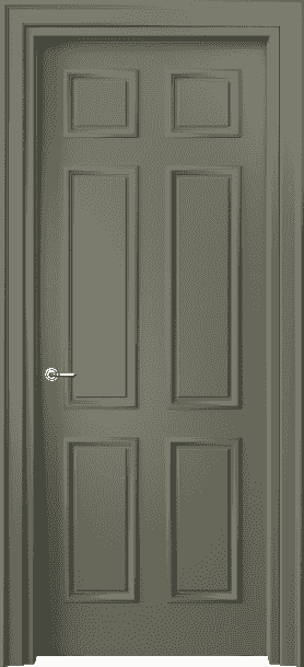 Дверь межкомнатная 8133 МОТ. Цвет Матовый оливковый тёмный. Материал Гладкая эмаль. Коллекция Paris. Картинка.