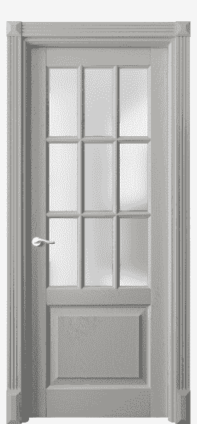 Дверь межкомнатная 0748 ДНСР САТ. Цвет Дуб нейтральный серый. Материал Массив дуба эмаль. Коллекция Lignum. Картинка.