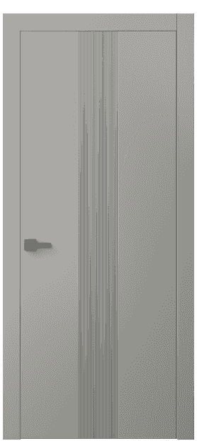 Дверь межкомнатная 8042 МНСР. Цвет Матовый нейтральный серый. Материал Гладкая эмаль. Коллекция Linea. Картинка.