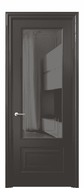 Дверь межкомнатная 8442 МАН Серое с гравировкой. Цвет Матовый антрацит. Материал Гладкая эмаль. Коллекция Mascot. Картинка.