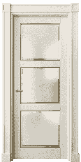 Дверь межкомнатная 6310 БМЦП САТ-Ф. Цвет Бук марципановый с позолотой. Материал  Массив бука эмаль с патиной. Коллекция Toscana Plano. Картинка.
