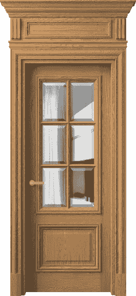 Дверь межкомнатная 7312 ДПШ.М ДВ ЗЕР Ф. Цвет Дуб пшеничный матовый. Материал Массив дуба матовый. Коллекция Antique. Картинка.