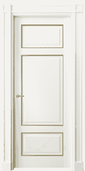 Дверь межкомнатная 6307 БЖМП. Цвет Бук жемчужный с позолотой. Материал  Массив бука эмаль с патиной. Коллекция Toscana Plano. Картинка.