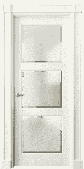 Дверь межкомнатная 6310 МБМ САТ-Ф. Цвет Бук молочно-белый. Материал Массив бука эмаль. Коллекция Toscana Plano. Картинка.