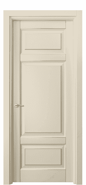 Дверь межкомнатная 0721 БМЦП. Цвет Бук марципановый с позолотой. Материал  Массив бука эмаль с патиной. Коллекция Lignum. Картинка.