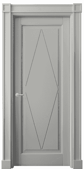 Дверь межкомнатная 6341 БНСР. Цвет Бук нейтральный серый. Материал Массив бука эмаль. Коллекция Toscana Rombo. Картинка.
