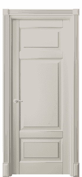 Дверь межкомнатная 0721 БОСС. Цвет Бук облачный серый с серебром. Материал  Массив бука эмаль с патиной. Коллекция Lignum. Картинка.