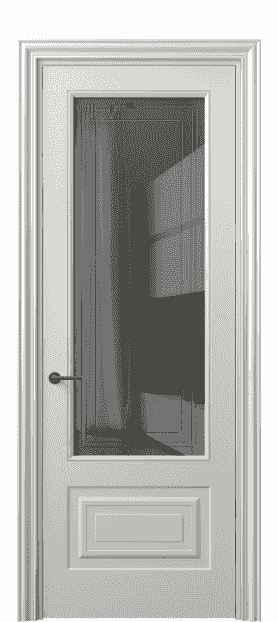 Дверь межкомнатная 8442 МСР Серое с гравировкой. Цвет Матовый серый. Материал Гладкая эмаль. Коллекция Mascot. Картинка.
