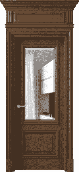 Дверь межкомнатная 7302 ДКШ.М ДВ ЗЕР Ф. Цвет Дуб каштановый матовый. Материал Массив дуба матовый. Коллекция Antique. Картинка.