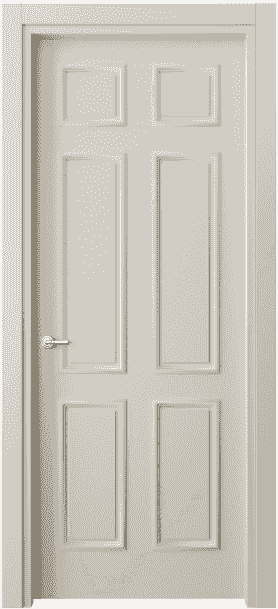Дверь межкомнатная 8133 МОС. Цвет Матовый облачно-серый. Материал Гладкая эмаль. Коллекция Paris. Картинка.
