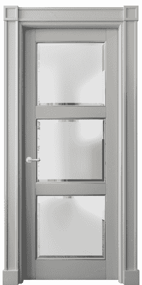 Дверь межкомнатная 6310 БНСРС САТ-Ф. Цвет Бук нейтральный серый с серебром. Материал  Массив бука эмаль с патиной. Коллекция Toscana Plano. Картинка.