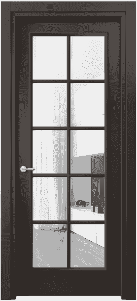 Дверь межкомнатная 8102 МАН Прозрачное стекло. Цвет Матовый антрацит. Материал Гладкая эмаль. Коллекция Paris. Картинка.