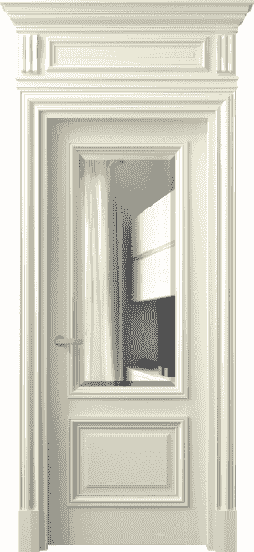 Дверь межкомнатная 7302 БМБ ДВ ЗЕР Ф. Цвет Бук молочно-белый. Материал Массив бука эмаль. Коллекция Antique. Картинка.