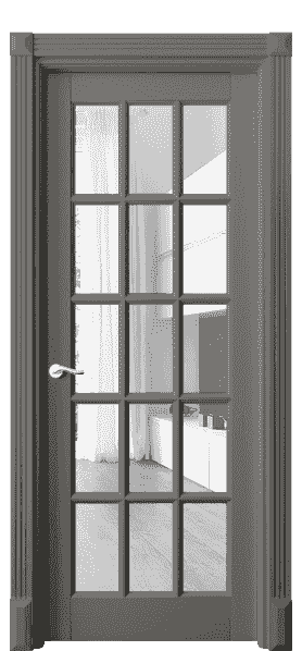 Дверь межкомнатная 0708 ДКЛС ПРОЗ. Цвет Дуб классический серый. Материал Массив дуба эмаль. Коллекция Lignum. Картинка.