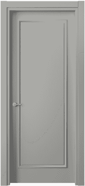 Дверь межкомнатная 8101 МНСР. Цвет Матовый нейтральный серый. Материал Гладкая эмаль. Коллекция Paris. Картинка.
