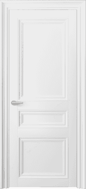 Дверь межкомнатная 2537 БШ. Цвет Белый шёлк. Материал Ciplex ламинатин. Коллекция Centro. Картинка.