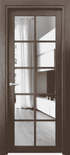Дверь межкомнатная 2106 ШОЯ ДВ ЗЕР. Цвет Шоколадный ясень. Материал Ciplex ламинатин. Коллекция Neo. Картинка.
