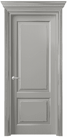 Дверь межкомнатная 6211 БНСРС. Цвет Бук нейтральный серый с серебром. Материал  Массив бука эмаль с патиной. Коллекция Royal. Картинка.