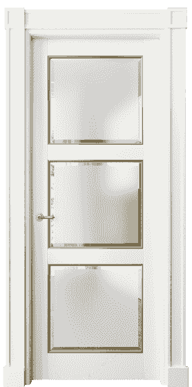 Дверь межкомнатная 6310 БЖМП САТ-Ф. Цвет Бук жемчужный с позолотой. Материал  Массив бука эмаль с патиной. Коллекция Toscana Plano. Картинка.