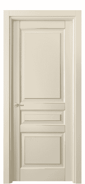 Дверь межкомнатная 0711 БМЦП. Цвет Бук марципановый с позолотой. Материал  Массив бука эмаль с патиной. Коллекция Lignum. Картинка.