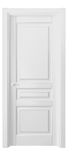 Дверь межкомнатная 0711 ББЛС. Цвет Бук белоснежный с серебром. Материал  Массив бука эмаль с патиной. Коллекция Lignum. Картинка.