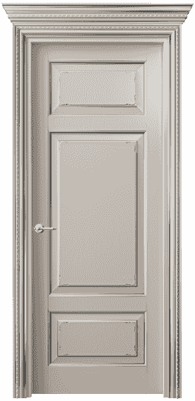 Дверь межкомнатная 6221 БСБЖС. Цвет Бук светло-бежевый серебряный. Материал  Массив бука эмаль с патиной. Коллекция Royal. Картинка.