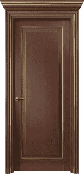 Дверь межкомнатная 6201 БКЗ. Цвет Бук коричневый с золотом. Материал Массив бука с патиной. Коллекция Royal. Картинка.