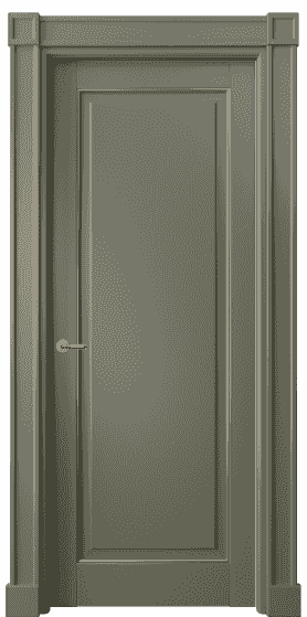 Дверь межкомнатная 6301 БОТП. Цвет Бук оливковый тёмный с позолотой. Материал  Массив бука эмаль с патиной. Коллекция Toscana Plano. Картинка.