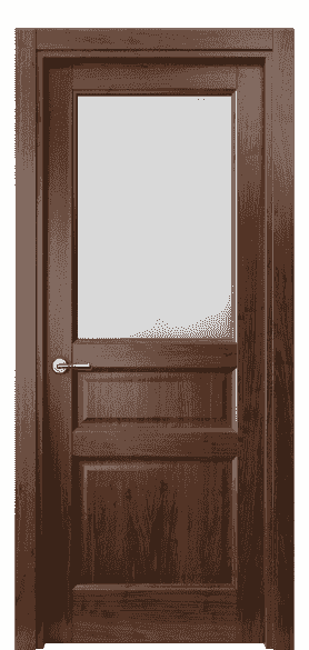 Дверь межкомнатная 1432 ОРБ САТ. Цвет Орех бренди. Материал Шпон ценных пород. Коллекция Galant. Картинка.