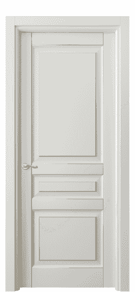 Дверь межкомнатная 0711 БСРП. Цвет Бук серый с позолотой. Материал  Массив бука эмаль с патиной. Коллекция Lignum. Картинка.
