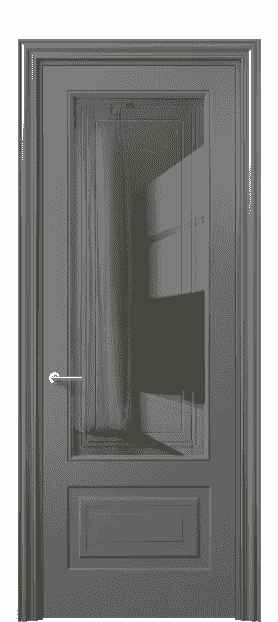 Дверь межкомнатная 8442 МКЛС Серое с гравировкой. Цвет Матовый классический серый. Материал Гладкая эмаль. Коллекция Mascot. Картинка.