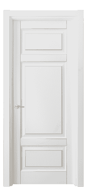 Дверь межкомнатная 0721 ББЛП. Цвет Бук белоснежный с позолотой. Материал  Массив бука эмаль с патиной. Коллекция Lignum. Картинка.