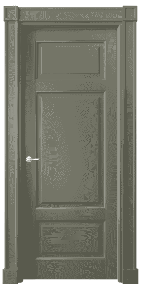 Дверь межкомнатная 6307 БОТС. Цвет Бук оливковый тёмный с серебром. Материал  Массив бука эмаль с патиной. Коллекция Toscana Plano. Картинка.