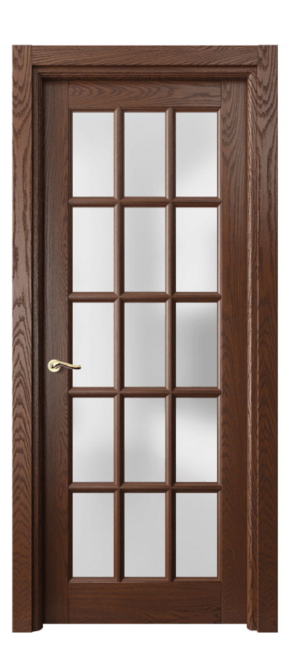 Межкомнатная дверь Лигнум 0708 Дуб коньячный брашированный Сатинированное стекло Цена 171999 ₽ | Volhovec
