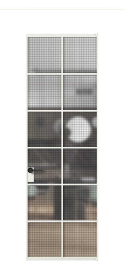 Алюминиевая дверь АЛПЛ040.05 Алюминий светло-серый Декоративное стекло с сеткой "Mesh silver", триплекс. Без короба АССР Цена 127861 Стоимость комплекта двери включает:
1. Полотно (600/650/700/750/800/850/900/950*2000-2400 мм).
2. Короб
3. Комплект фурнитуры (2 торцевые петли и магнитный замок с ответной планкой). Фабрика дверей Волховец 8 (800) 551 43 19 Алюминиевая дверь АЛПЛ040.05 Алюминий светло-серый Декоративное стекло с сеткой "Mesh silver", триплекс Цена 127861 | Volhovec