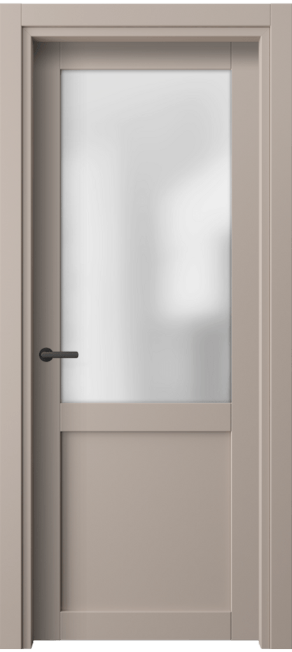 Межкомнатная дверь Neo 2122 ПЭТ серо-коричневый  Сатинированное стекло Цена 32020 ₽ | Volhovec