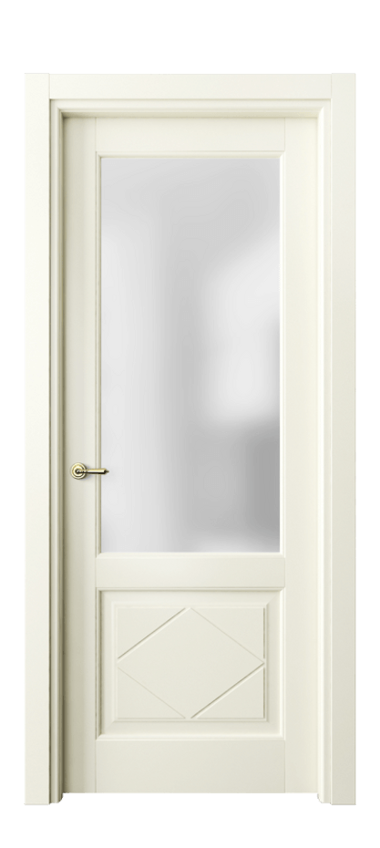 Межкомнатная дверь Toscana Rombo 6342 Бук молочно-белый Сатинированное стекло Цена 18635200 so'm | Volhovec