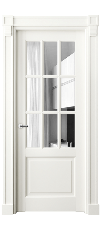 Межкомнатная дверь Тоскана Грильято 6312 Матовый жемчужный Двустороннее зеркало, триплекс Цена 162790 ₽ | Volhovec