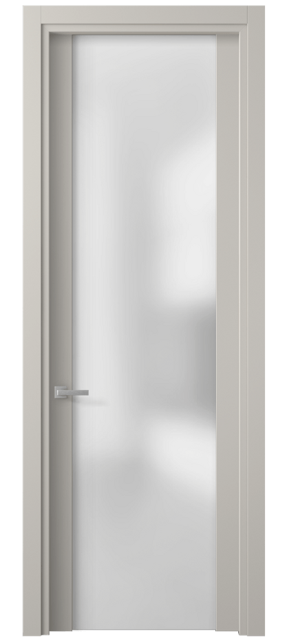 Межкомнатная дверь Planum 4114 Матовый облачно-серый Сатинированное стекло Цена 62260 ₽ | Volhovec