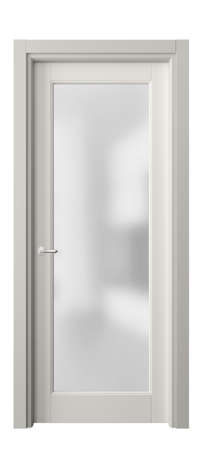 Межкомнатная дверь Toscana Elegante 6300 Бук пудровый белый Сатинированное стекло Цена 99330 ₽ | Volhovec