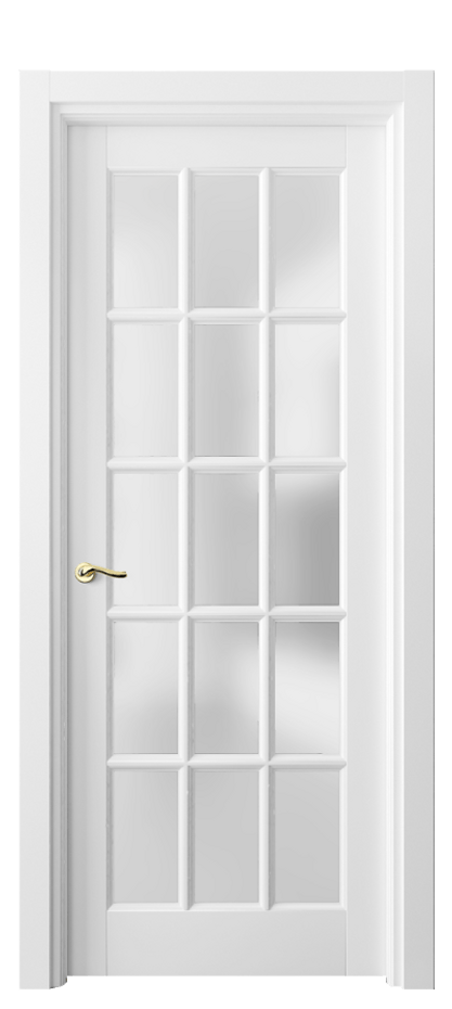 Межкомнатная дверь Lignum 0708 Бук белоснежный Сатинированное стекло Цена 22492200 so'm | Volhovec