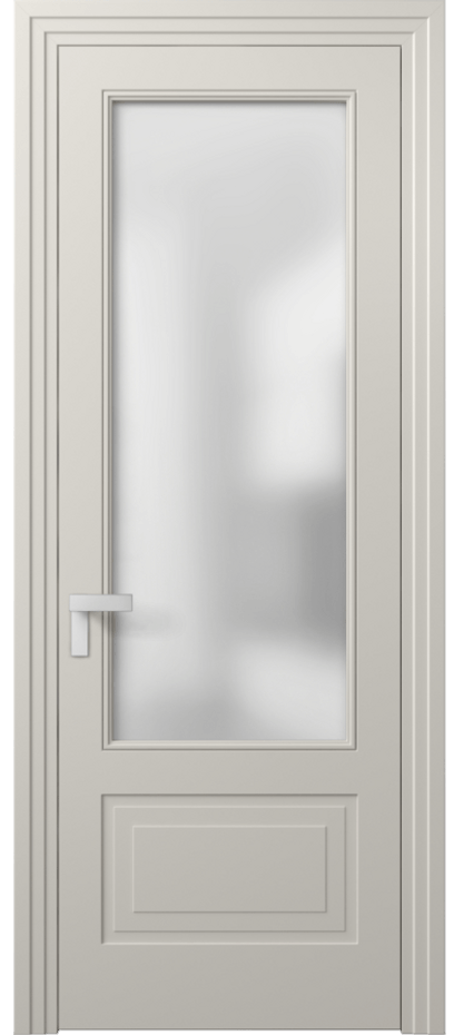 Межкомнатная дверь Rocca 8342 Матовый облачно-серый Сатинированное стекло Цена 74880 ₽ | Volhovec