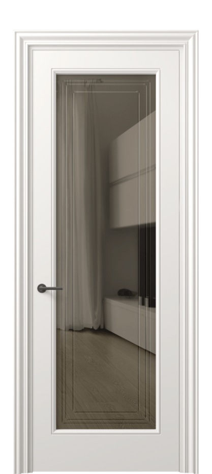 Дверь межкомнатная Mascot 8400 Матовый пудровый белый Прозрачное бронзовое стекло с гравировкой "Грани", триплекс, 7 мм Фигурный наличник МПБЛ Цена 4040 AZE Наличники уже входят в базовый комплект. Фабрика дверей Волховец 8 (800) 551 43 19 Межкомнатная дверь Mascot 8400 Матовый пудровый белый Прозрачное бронзовое стекло с гравировкой "Грани", триплекс, 7 мм Цена 4040 AZE | Volhovec