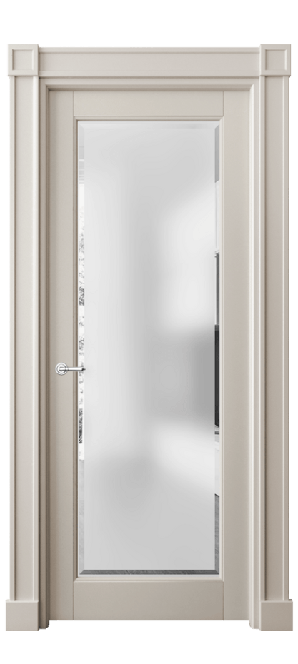 Межкомнатная дверь Toscana Plano 6300 Бук светло-бежевый Сатинированное стекло с фацетом, 6 мм Цена 124479 ₽ | Volhovec