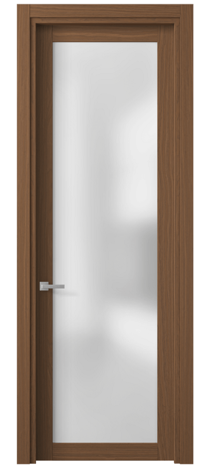 Межкомнатная дверь Planum 2102 Дуб шоколадный Сатинированное стекло Цена 61320 ₽ | Volhovec