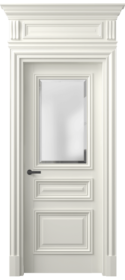 Межкомнатная дверь Antique 7304 Бук жемчуг Сатинированное стекло с фацетом, 6 мм Цена 31511490 so'm | Volhovec