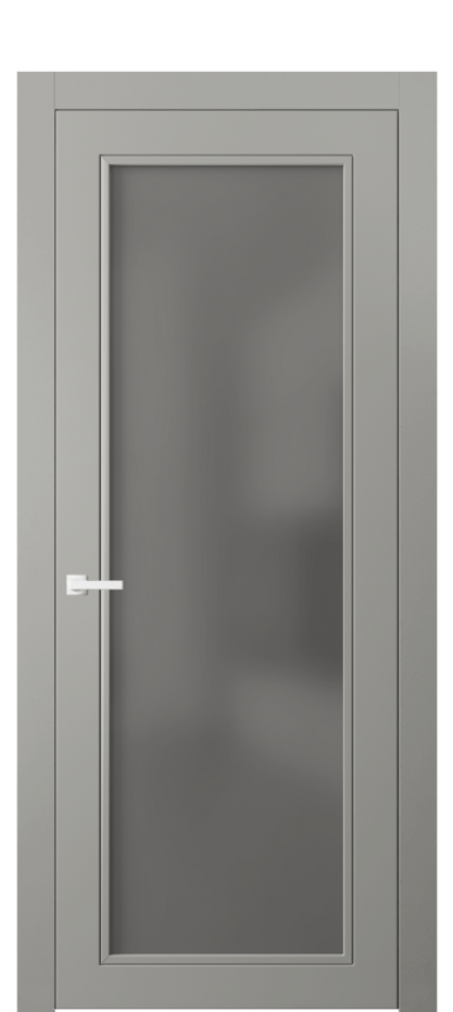 Межкомнатная дверь Neo Classic 8000 Матовый нейтральный серый Сатинированное серое стекло, триплекс Цена 66270 ₽ | Volhovec