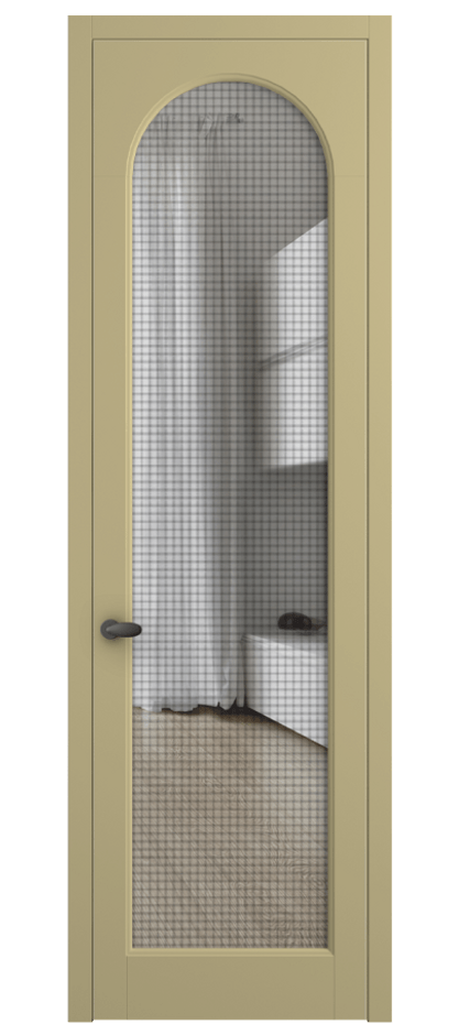 Межкомнатная дверь Palazzo 6804 Матовый белоснежный Mesh silver Цена 132930 ₽ | Volhovec