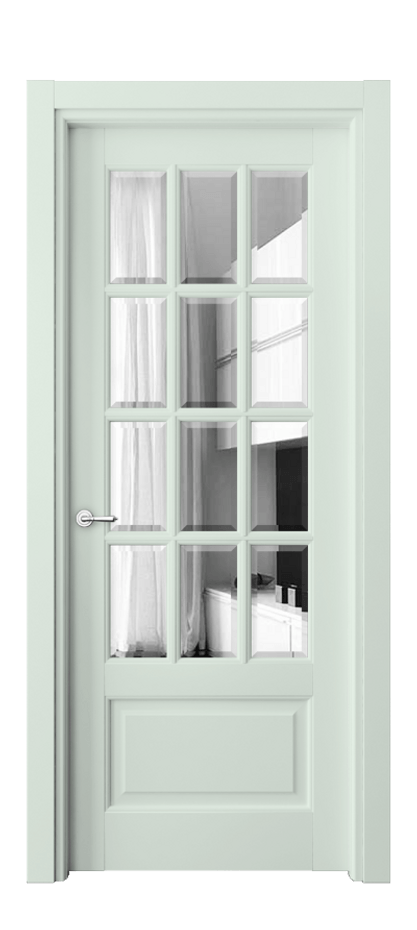 Межкомнатная дверь Toscana Grigliato 6313 Бук белоснежный Двустороннее зеркало с фацетом, триплекс Цена 123480 ₽ | Volhovec