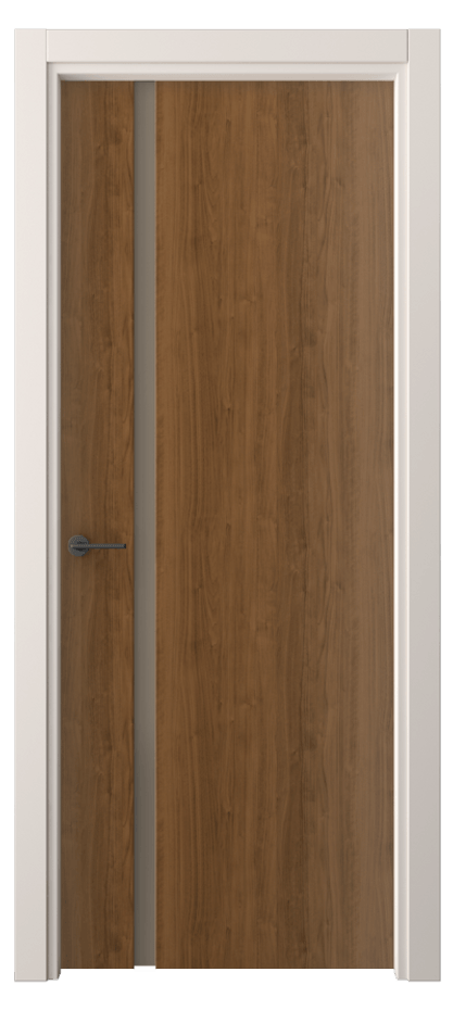 Межкомнатная дверь Freedom 4222 Лесной орех Сатинированное бронзовое стекло, триплекс, 8 мм Цена 32170 ₽ | Volhovec